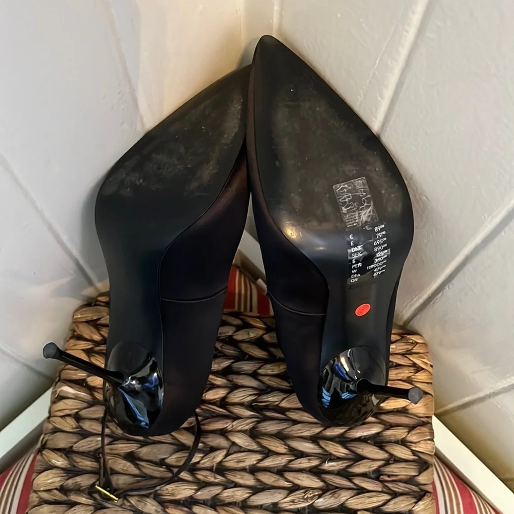 & Other Stories Satin Stiletto Heels in Black - Picture 11 of 15